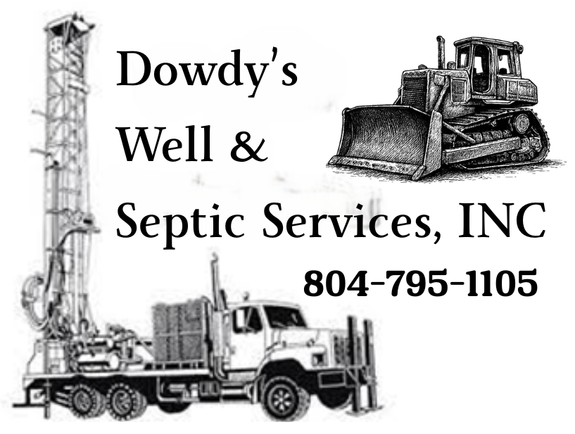 dowdys’s well & septic services, inc logo with number